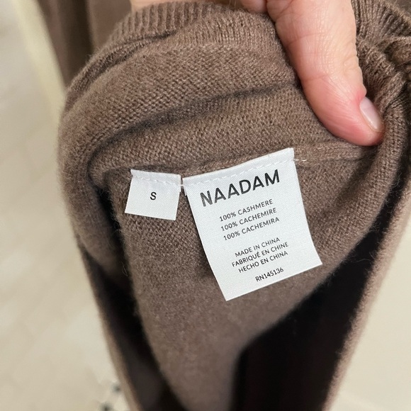 NAADAM Brown V-Neck Sweater Dress - Picture 7 of 7